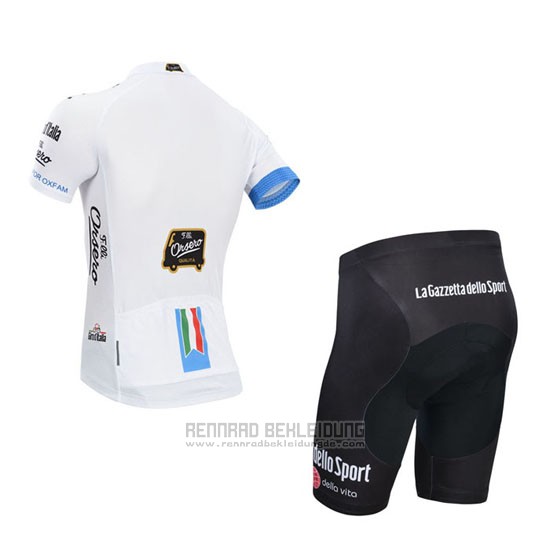 2014 Fahrradbekleidung Giro D'italien Wei Trikot Kurzarm und Tragerhose